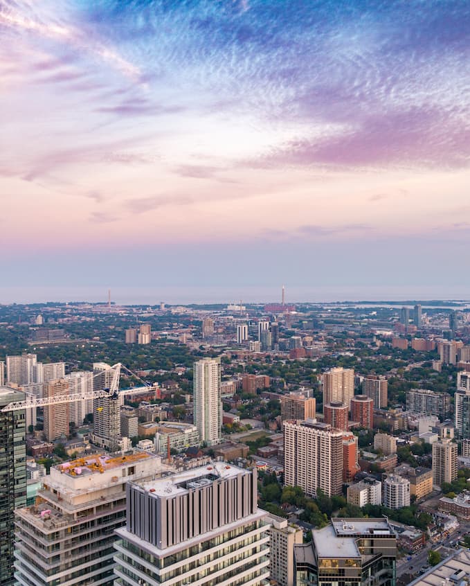 Overview of One Bloor's exterior designs providing unparalleled views of the surrounding cityscape